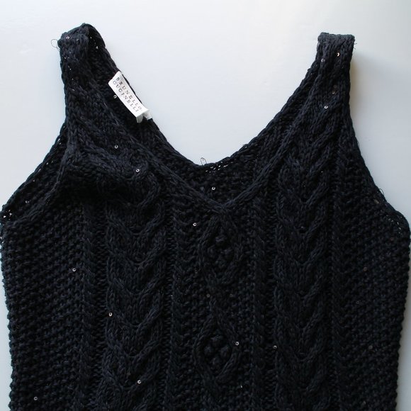 Brunello Cucinelli Micro Sequin Embellished Open Weave Cable-knit Dress Size S - Picture 7 of 7